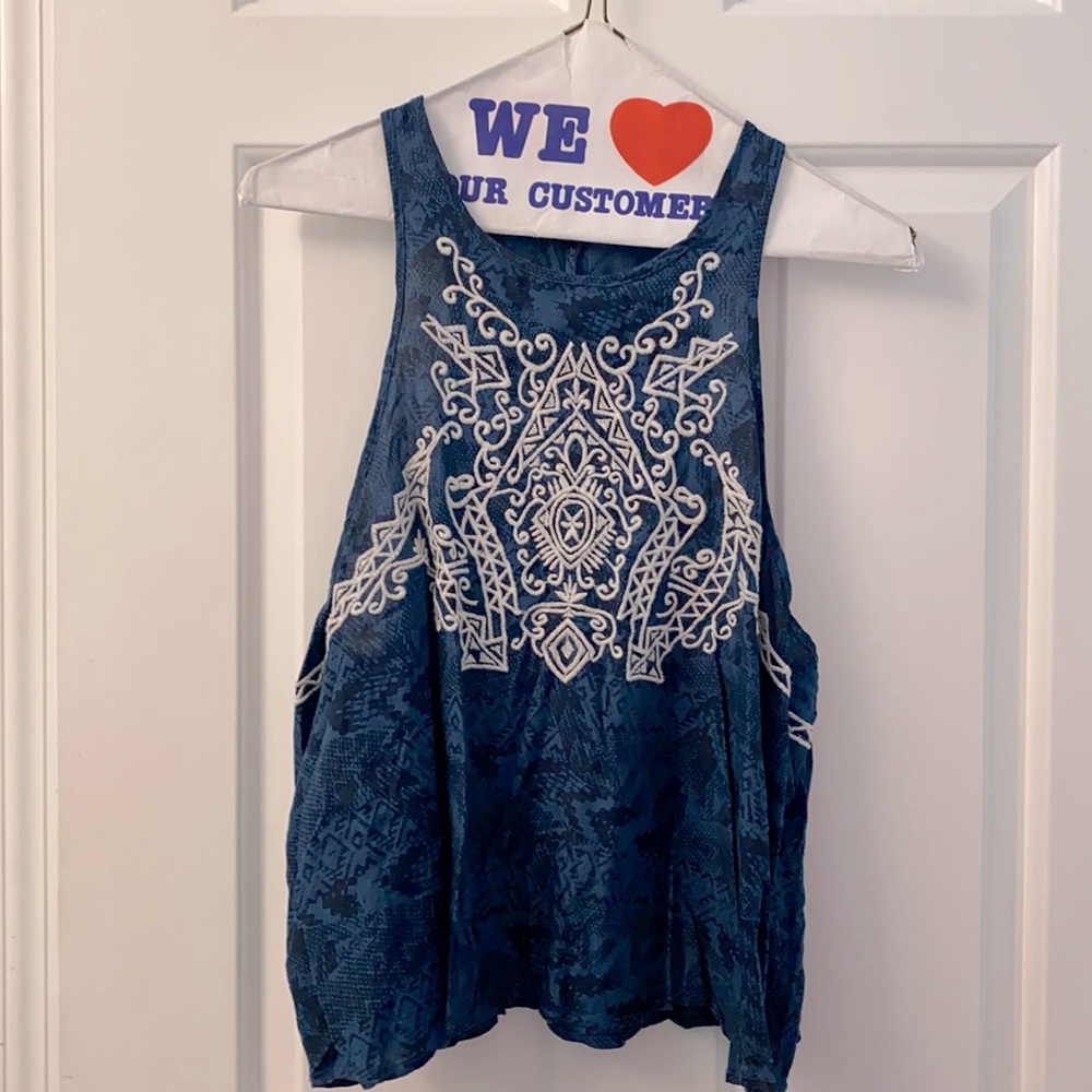 Urban outfitters blue and white tank.